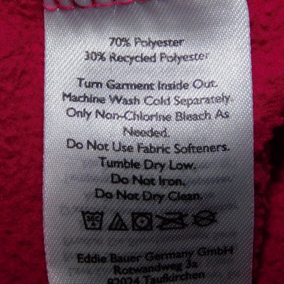 Eddie Bauer Womens XL Pink Pattern 1/4 Zip Quest Fleece Pullover Sweater - Picture 5 of 9